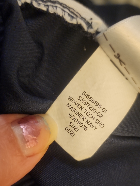 Sz L Gap Kids Woven Tech Shorts In Navy Blue - Picture 6 of 6